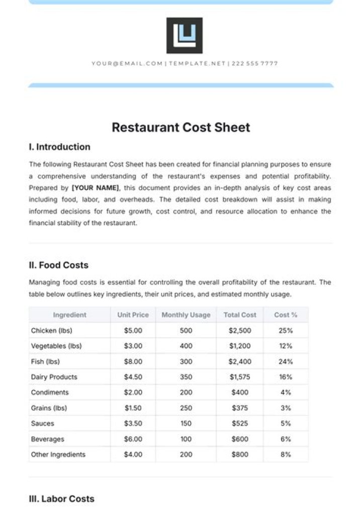 Are restaurant supplies cost of goods sold?