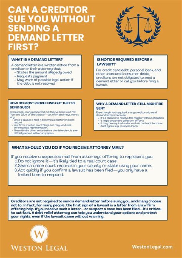 Can a creditor sue you?