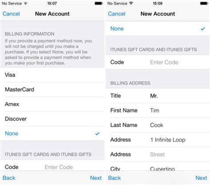 Can I create iTunes account without credit card?