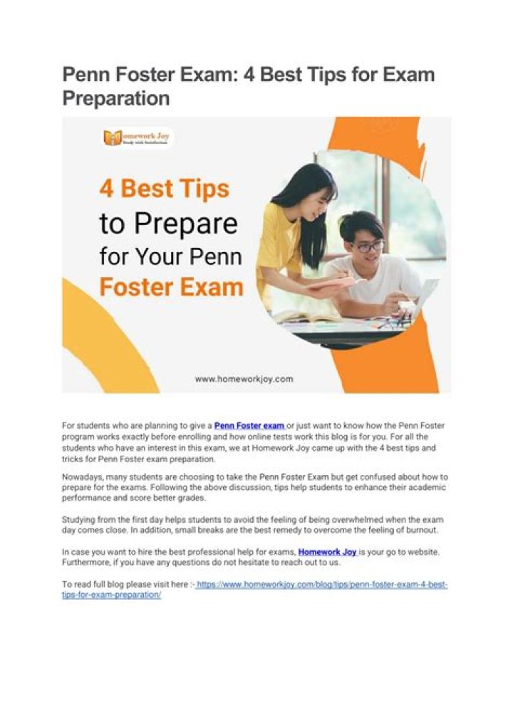 Do you have to take a final exam for Penn Foster?