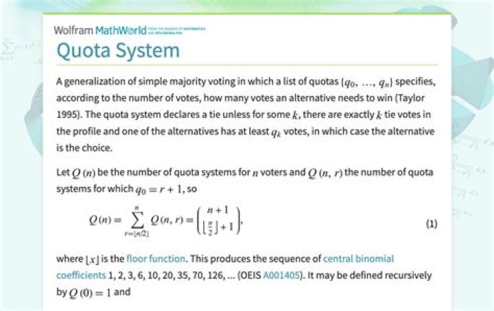 Does the quota system still exist?