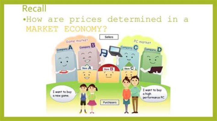 How are prices determined in a market economy?