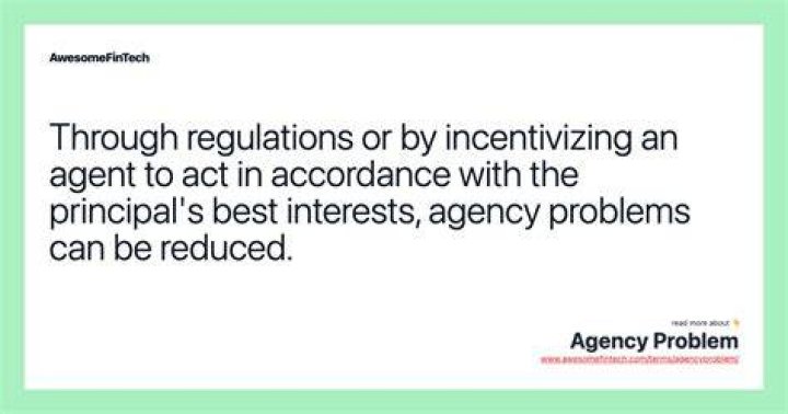 How can agency problem be reduced?