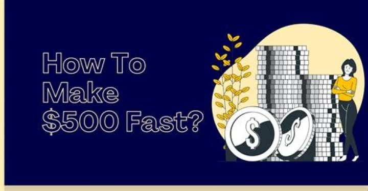 How can I make 500 bucks fast?