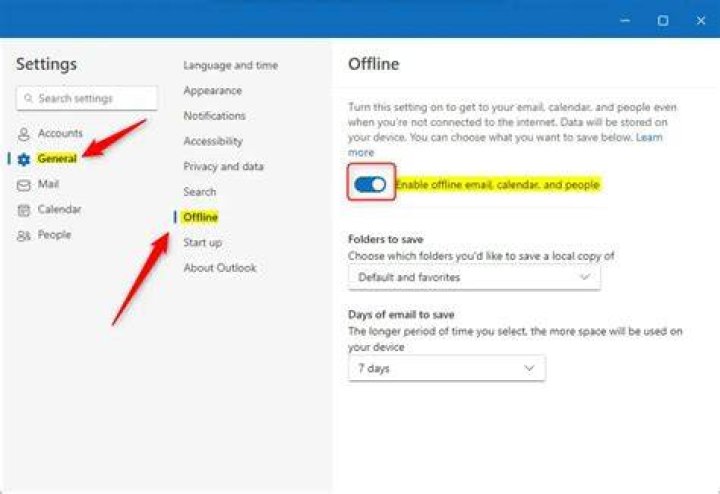 How can I read my emails offline?