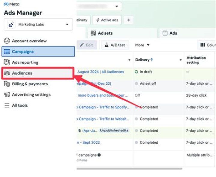 How can I see active ads?