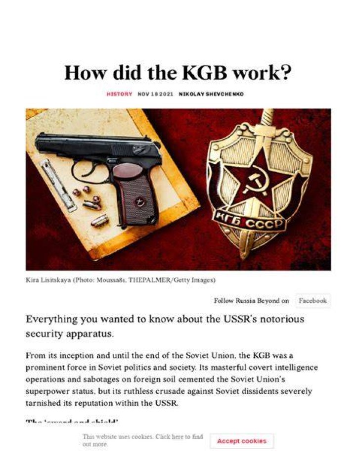 How did the KGB work?
