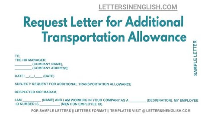 How do I ask my boss for transportation allowance?
