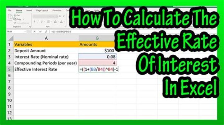 How do I calculate effective interest rate in Excel?