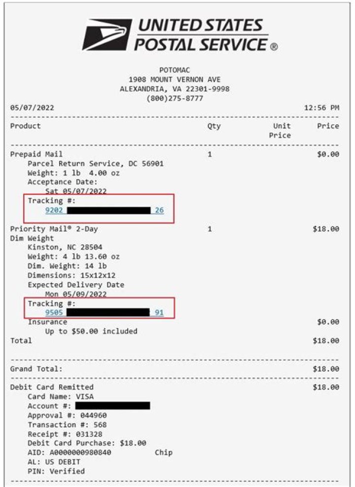 How do I find my USPS mail confirmation number?