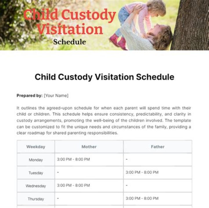 How do I get my childs visitation schedule?
