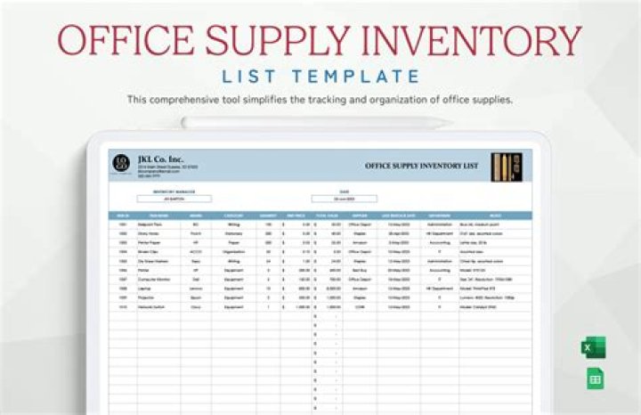 How do I keep track of office stationery?