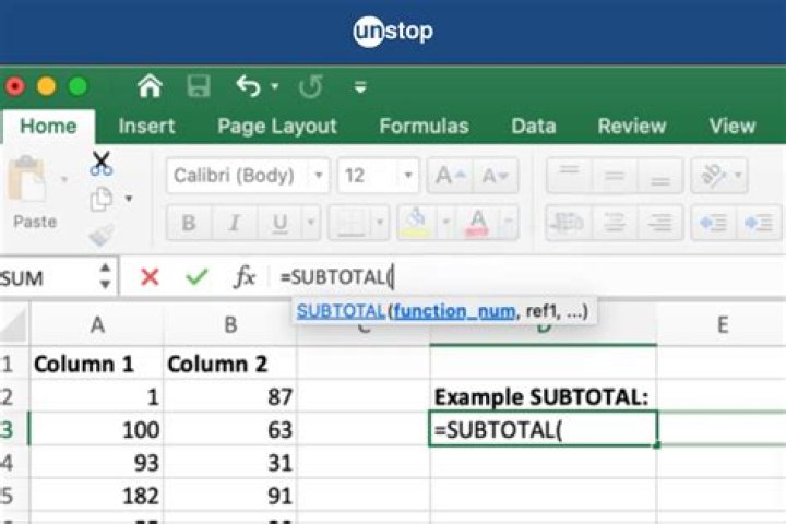 How do I show only the subtotals in Excel?