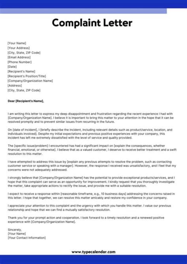 How do I write a complaint letter about an unprofessional employee?