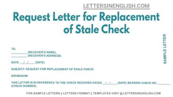How do I write a letter to reissue a cheque?