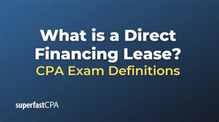 How do you account for a direct financing lease?