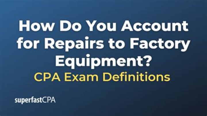 How do you account for repairs?
