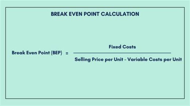 How do you calculate break even variable and fixed cost?