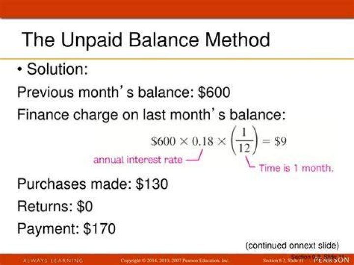 How do you calculate unpaid balance method?