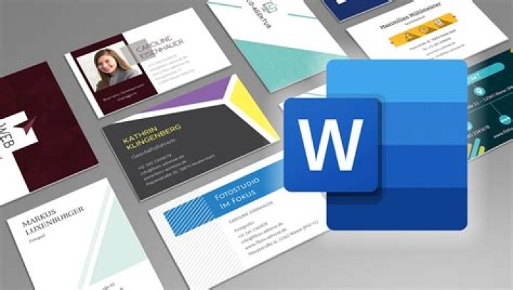 How do you create a business card in Word?
