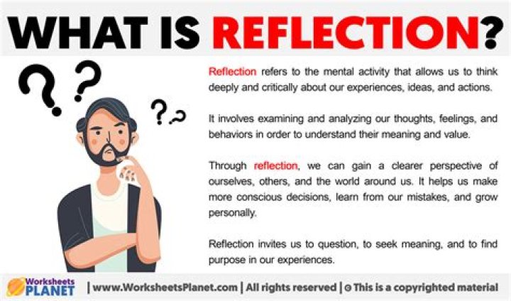 How do you describe reflection in writing?