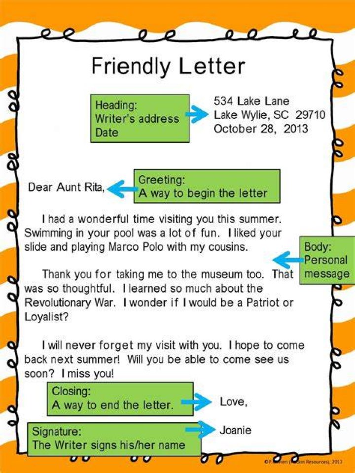 How do you end a friendly letter?
