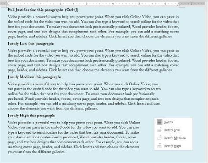How do you justify text in a spreadsheet?
