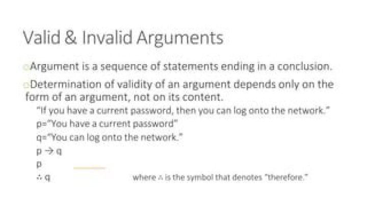 How do you know if an argument is valid or invalid?