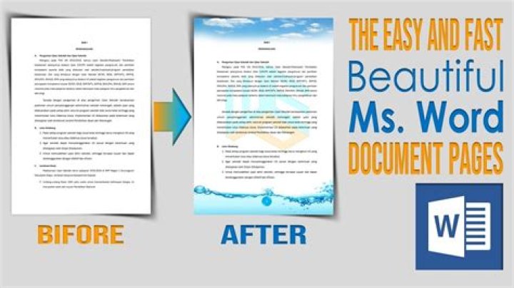 How do you make a document look good?
