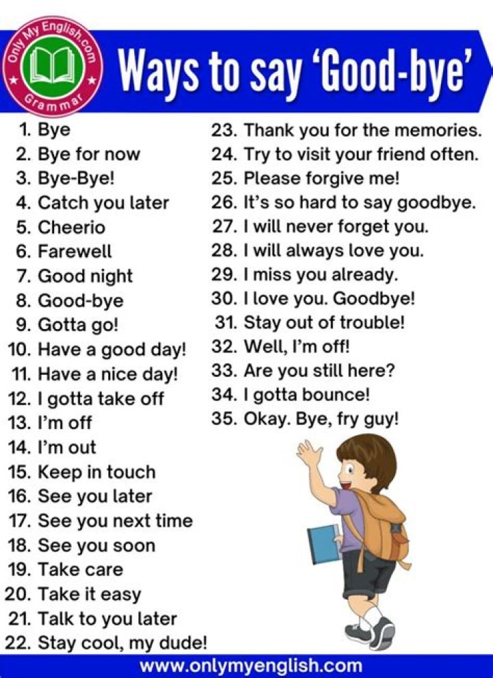 How do you say goodbye in 20 languages?