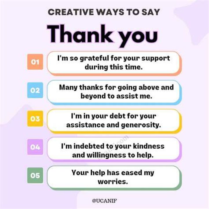 How do you say thank you in creative ways?