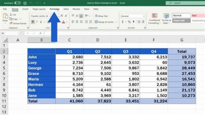 How do you show calculations in Excel?