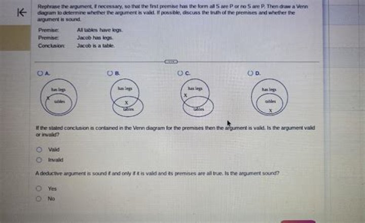 How do you show that a given argument is valid or not?