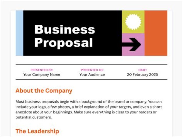 How do you write a business proposal for a new company?