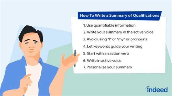 How do you write a sentence for qualifications?