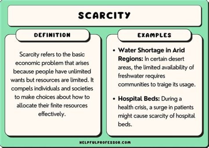 How does scarcity affect households?
