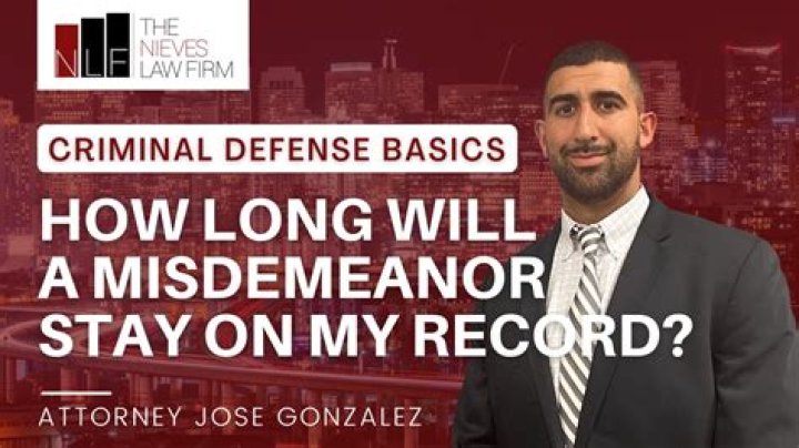 How long does a misdemeanor stay on your record in Illinois?