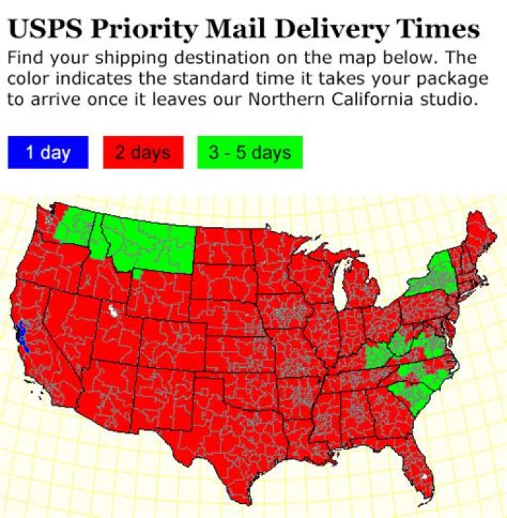 How long does it take for mail to get to Iowa?