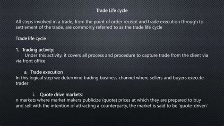 How many phases are there in a trade cycle which are those?