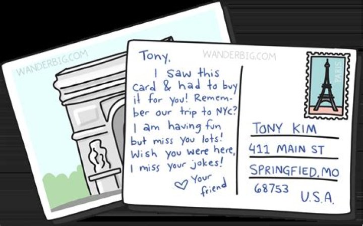 How much does it cost to send a postcard from Europe to the US?