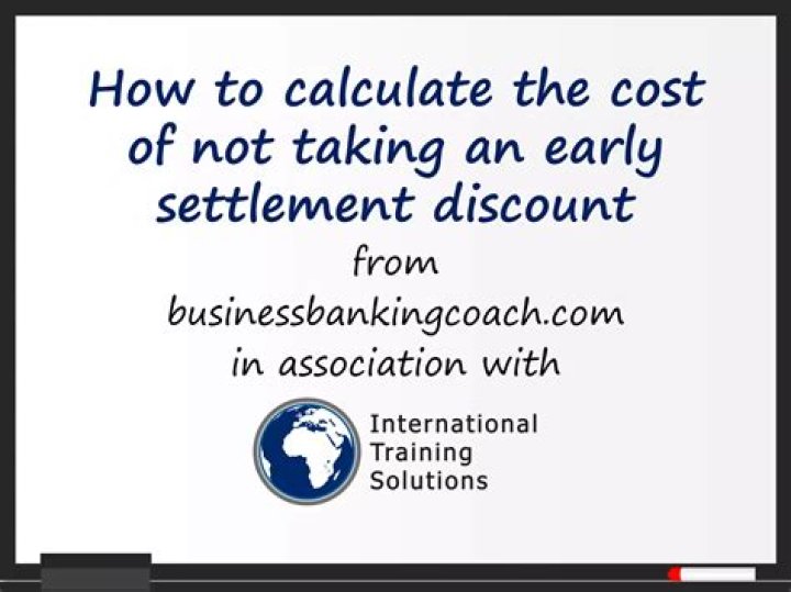 How to calculate the cost of not taking a discount?