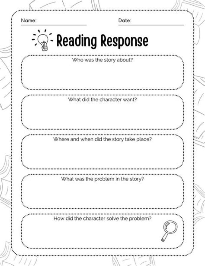How to create a reading response worksheet template?