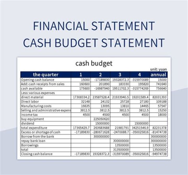 Is a cash budget a financial budget?