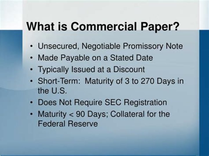 Is commercial paper unsecured?