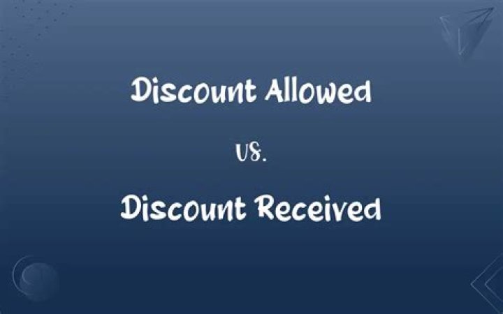 Is discount allowed the same as discount received?