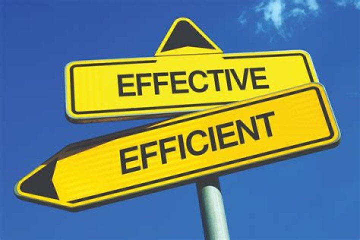 Is effective and efficient the same?