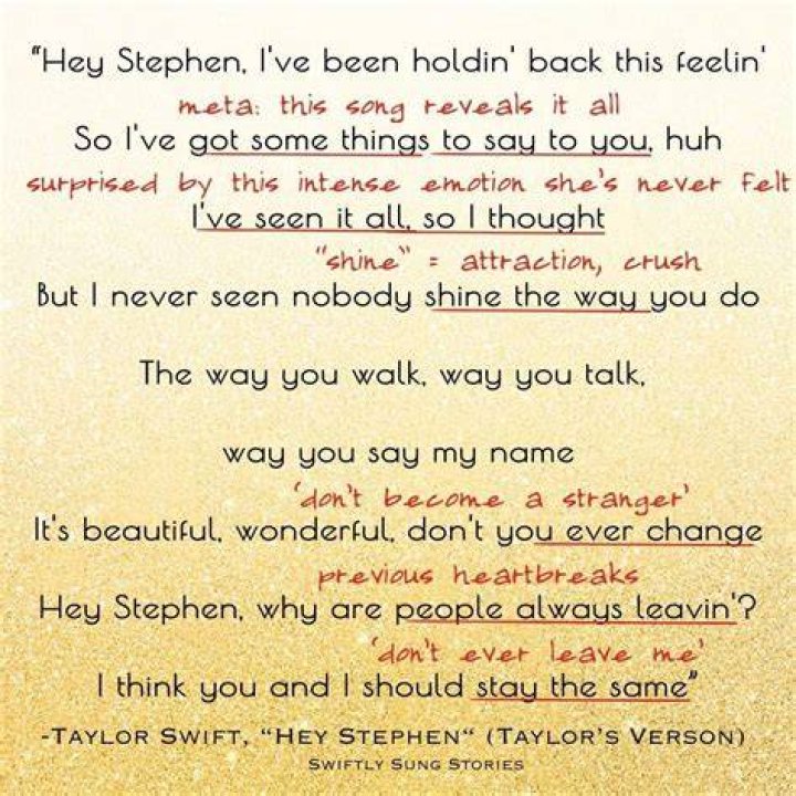 Is Hey Stephen really about Stephen King?
