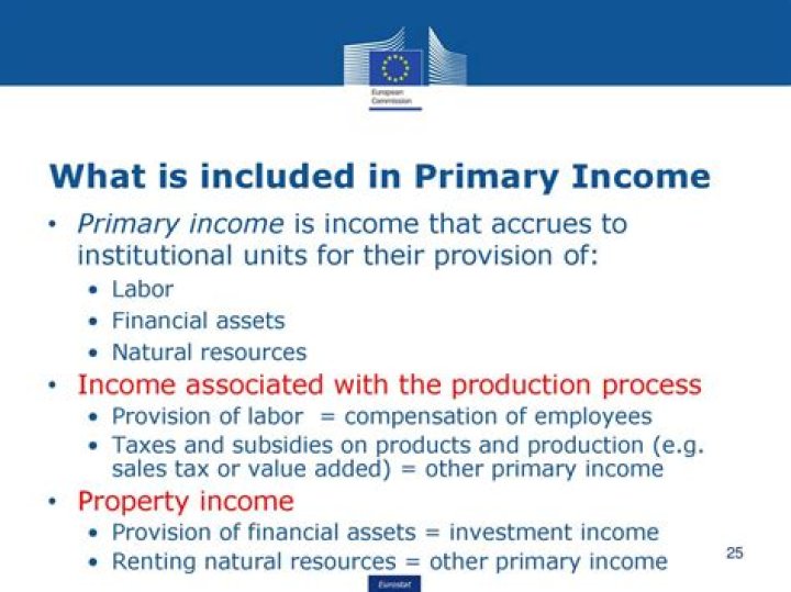 Is investment income Primary income?