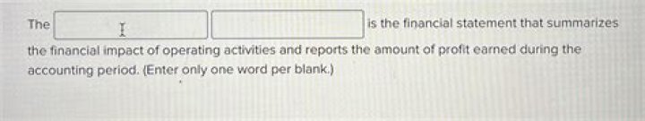 Is the financial statement that summarizes?