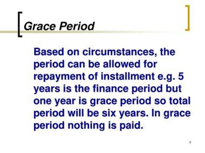 Is there a grace period for bankruptcy payments?